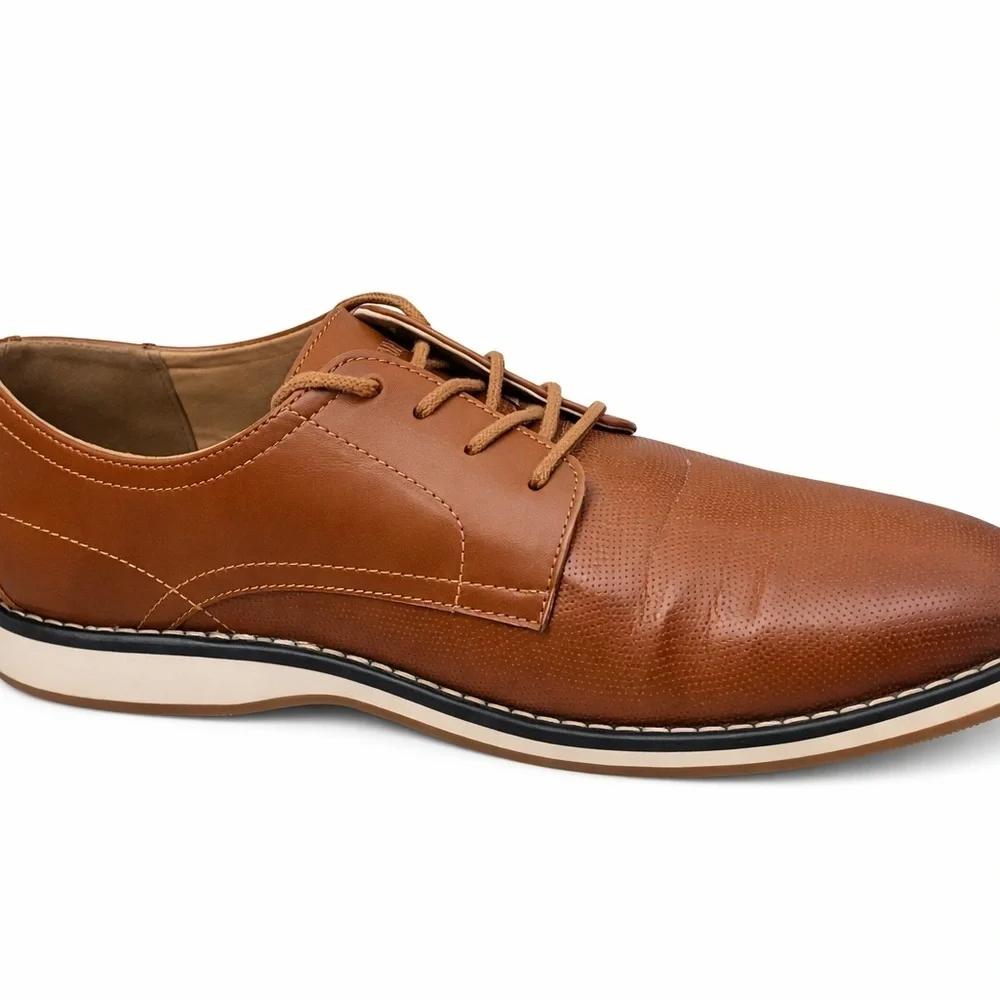 Steve Madden Galen Oxford Cognac Casual Dress Shoes Men’s 8.5